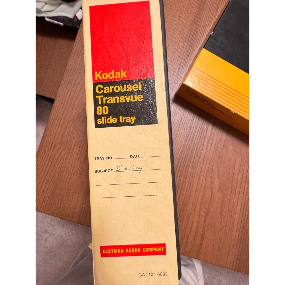 Kodak Carousel Transvue 80 Slide Tray & Ektagraphic Universal Model 2 Lot of 2